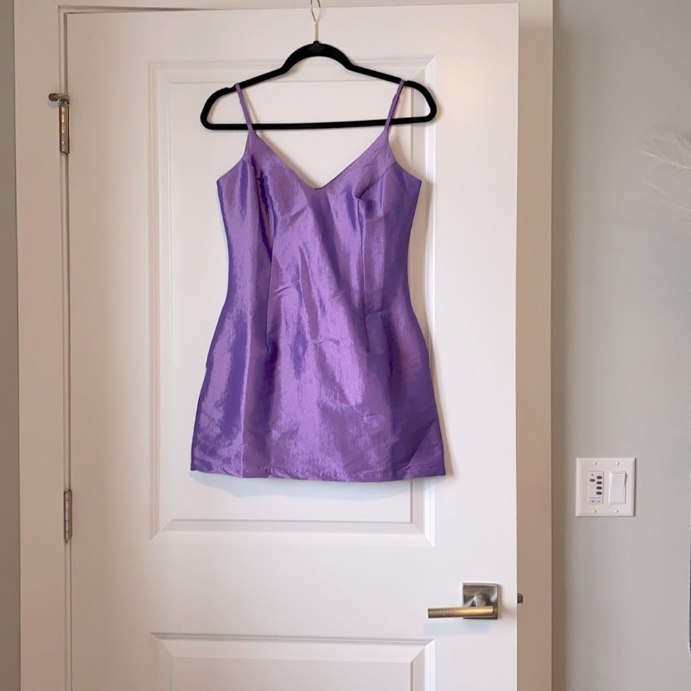 Lulu’s Purple/Metallic Mini Dress